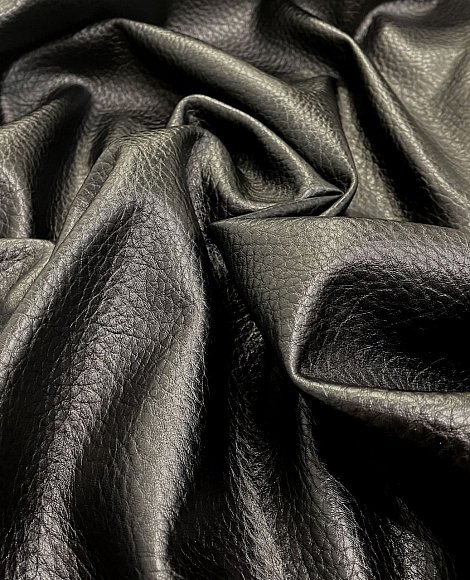 Кожзам фактурный чёрный